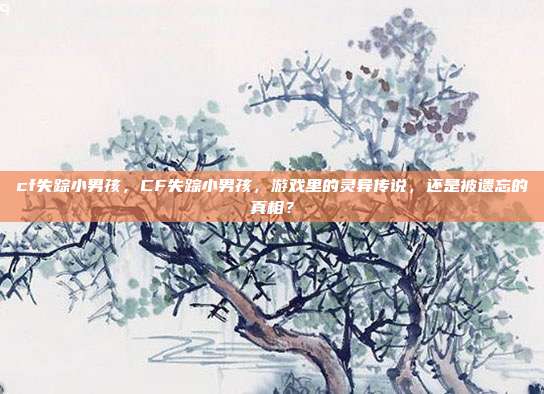 cf失踪小男孩，CF失踪小男孩，游戏里的灵异传说，还是被遗忘的真相？