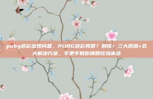 pubg色彩出现问题，PUBG色彩异常？别慌！三大原因+五大解决方案，手把手教你调回吃鸡本色