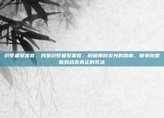 织梦者军需官，我是织梦者军需官，别碰那枚发光的勋章，除非你想看到战友真正的死法