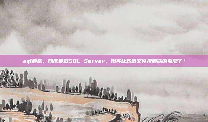 sql卸载，彻底卸载SQL Server，别再让残留文件折磨你的电脑了！