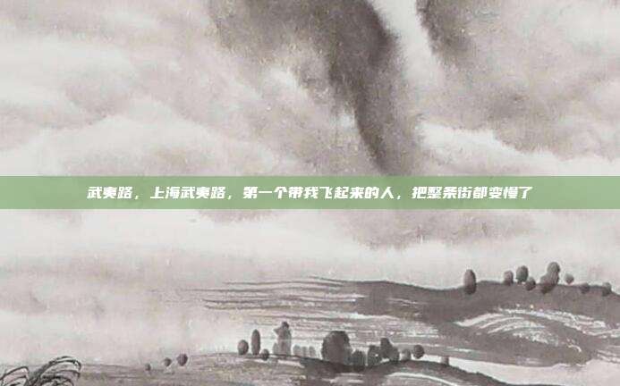 武夷路,上海武夷路,第一个带我飞起来的人,把整条街都变慢了