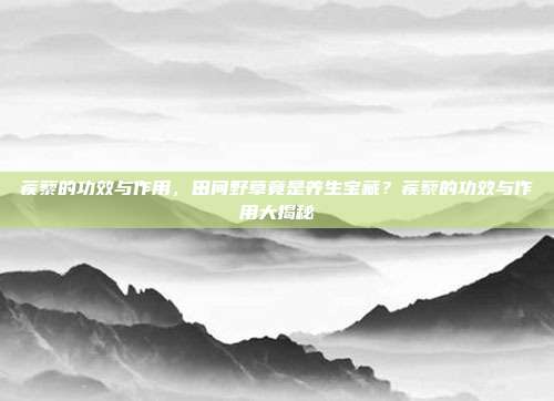 蒺藜的功效与作用，田间野草竟是养生宝藏？蒺藜的功效与作用大揭秘