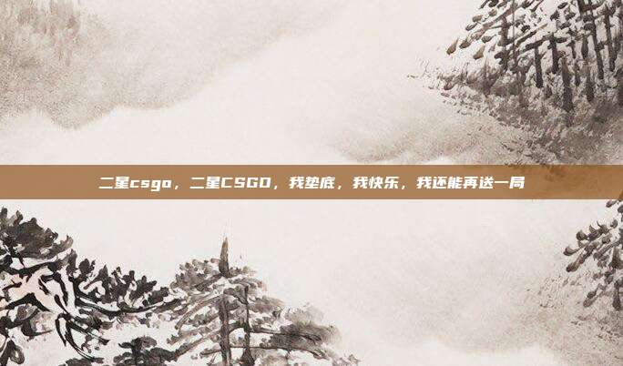 二星csgo，二星CSGO，我垫底，我快乐，我还能再送一局