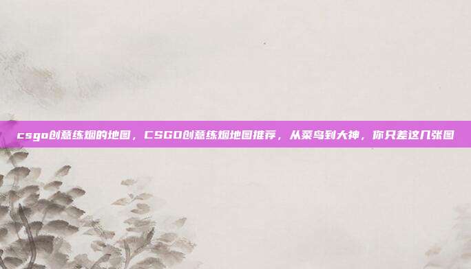 csgo创意练烟的地图,CSGO创意练烟地图推荐,从菜鸟到大神,你只差这几张图