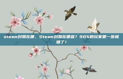 steam封禁在哪,Steam封禁在哪查?90%的玩家第一步就错了!