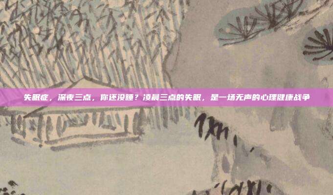 失眠症，深夜三点，你还没睡？凌晨三点的失眠，是一场无声的心理健康战争