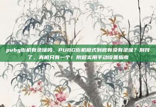 pubg街机有录像吗，PUBG街机模式到底有没有录像？别找了，真相只有一个！附超实用手动设置指南