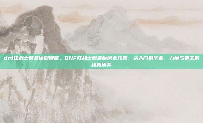 dnf狂战士装备镶嵌徽章，DNF狂战士徽章镶嵌全攻略，从入门到毕业，力量与暴击的终极博弈