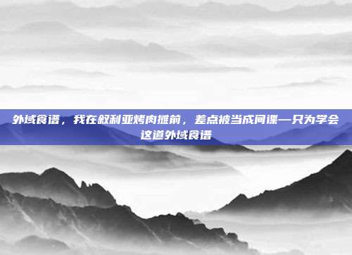 外域食谱，我在叙利亚烤肉摊前，差点被当成间谍—只为学会这道外域食谱