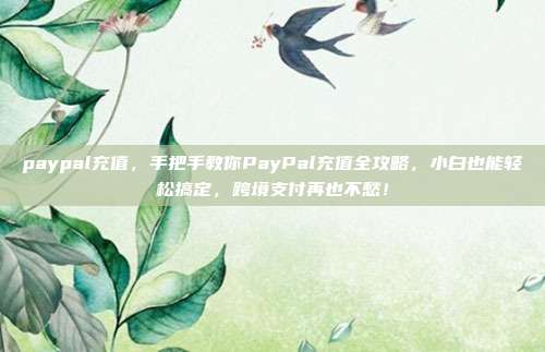 paypal充值,手把手教你PayPal充值全攻略,小白也能轻松搞定,跨境支付再也不愁!