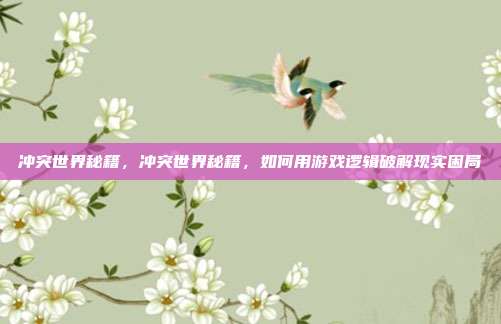 冲突世界秘籍，冲突世界秘籍，如何用游戏逻辑破解现实困局
