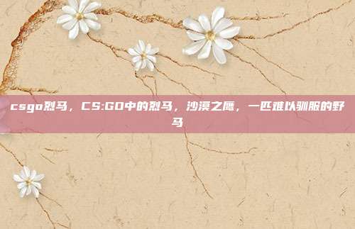 csgo烈马,CS:GO中的烈马,沙漠之鹰,一匹难以驯服的野马