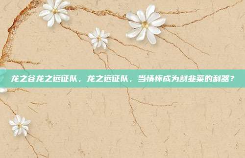 龙之谷龙之远征队,龙之远征队,当情怀成为割韭菜的利器?