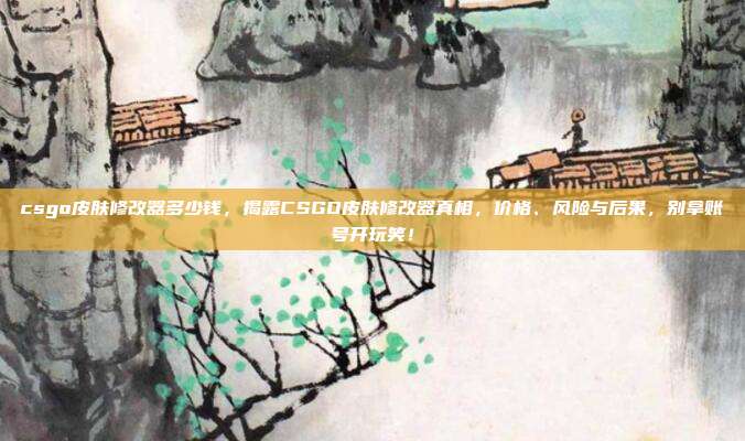 csgo皮肤修改器多少钱,揭露CSGO皮肤修改器真相,价格、风险与后果,别拿账号开玩笑!