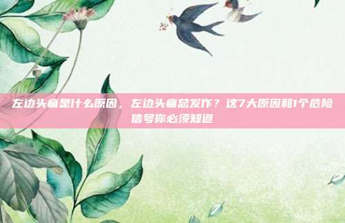 左边头痛是什么原因,左边头痛总发作?这7大原因和1个危险信号你必须知道