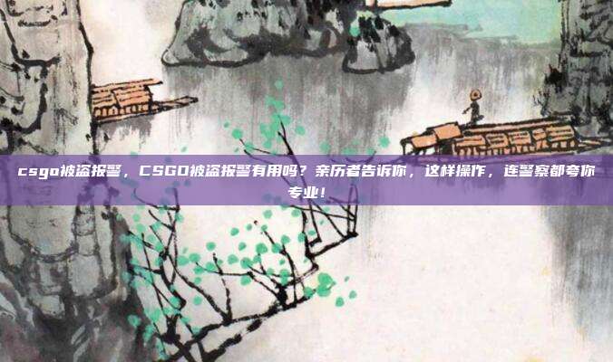 csgo被盗报警，CSGO被盗报警有用吗？亲历者告诉你，这样操作，连警察都夸你专业！