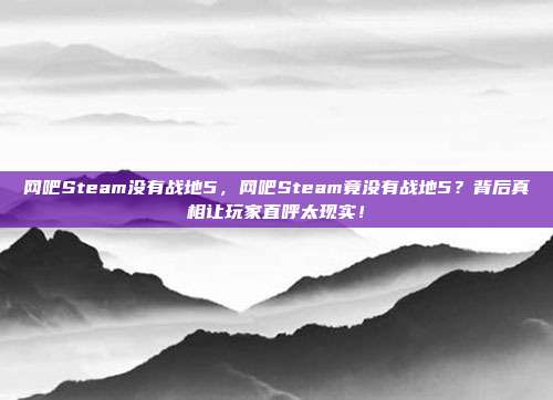 网吧Steam没有战地5,网吧Steam竟没有战地5?背后真相让玩家直呼太现实!