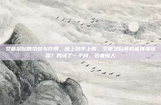 艾草足贴的功效与作用，晚上贴早上撕，艾草足贴真的能排毒祛湿？我试了一个月，效果惊人