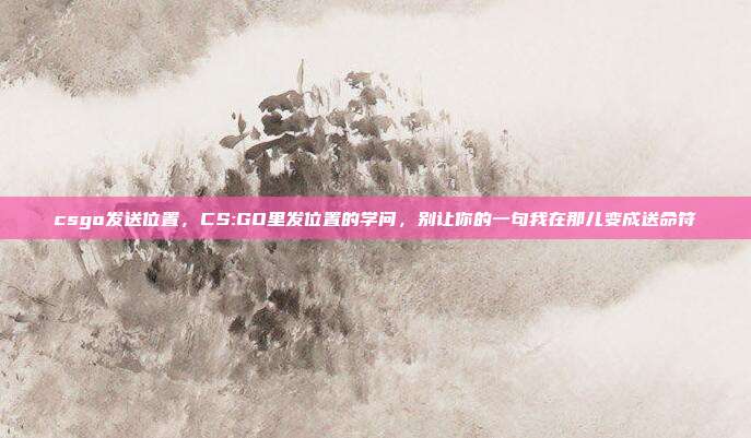 csgo发送位置，CS:GO里发位置的学问，别让你的一句我在那儿变成送命符