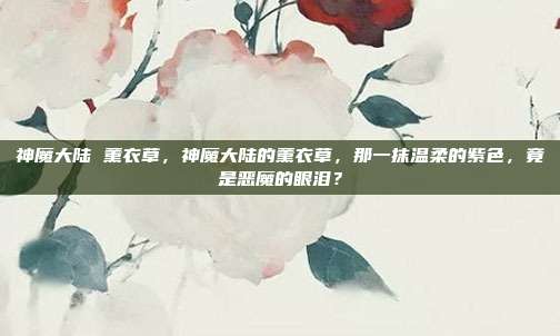 神魔大陆 薰衣草,神魔大陆的薰衣草,那一抹温柔的紫色,竟是恶魔的眼泪?