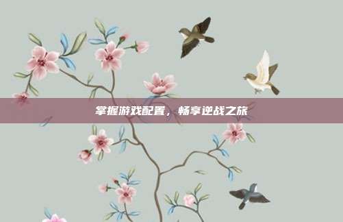 掌握游戏配置,畅享逆战之旅