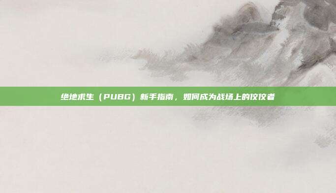 绝地求生（PUBG）新手指南，如何成为战场上的佼佼者