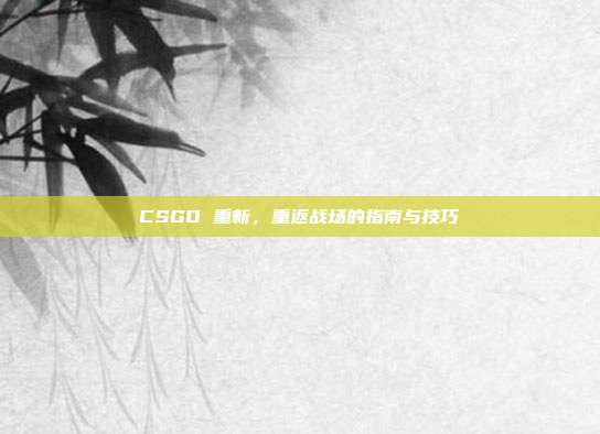 CSGO 重新，重返战场的指南与技巧