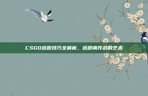 CSGO远距技巧全解析，远距离作战的艺术