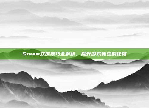 Steam双拨技巧全解析，提升游戏体验的秘籍