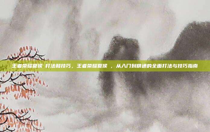 王者荣耀夏侯惇打法和技巧，王者荣耀夏侯惇，从入门到精通的全面打法与技巧指南