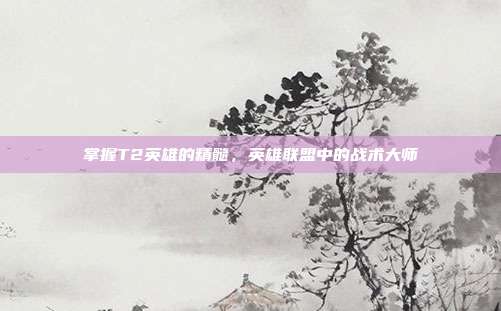 掌握T2英雄的精髓,英雄联盟中的战术大师