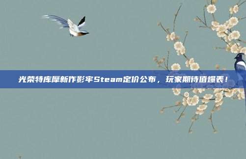 光荣特库摩新作影牢Steam定价公布,玩家期待值爆表!