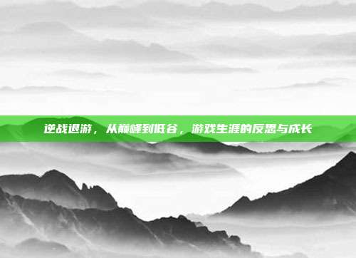 逆战退游,从巅峰到低谷,游戏生涯的反思与成长