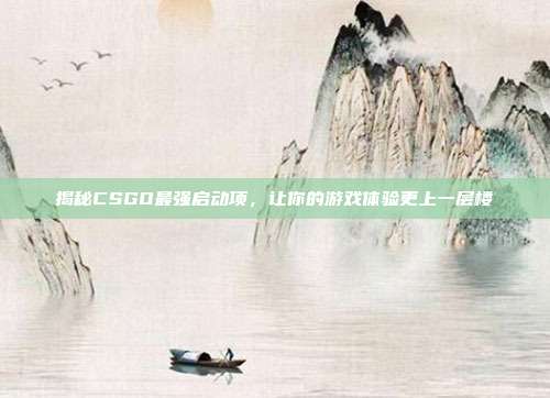 揭秘CSGO最强启动项,让你的游戏体验更上一层楼