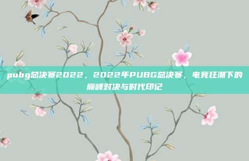 pubg总决赛2022，2022年PUBG总决赛，电竞狂潮下的巅峰对决与时代印记