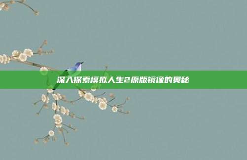 深入探索模拟人生2原版镜像的奥秘