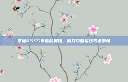 掌握65SS拳套的奥秘,游戏攻略与技巧全解析