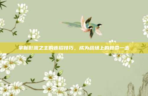 掌握影流之主的连招技巧，成为战场上的致命一击