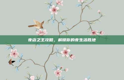 夜店之王攻略,解锁你的夜生活胜地