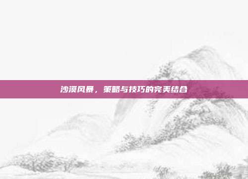 沙漠风暴，策略与技巧的完美结合