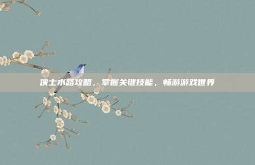 侠士水路攻略,掌握关键技能,畅游游戏世界