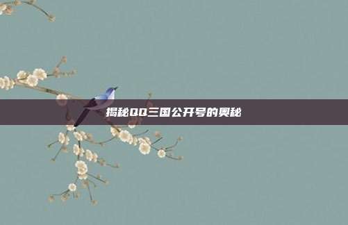 揭秘QQ三国公开号的奥秘