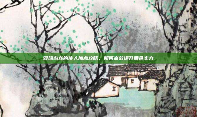 冒险岛龙的传人加点攻略,如何高效提升角色实力