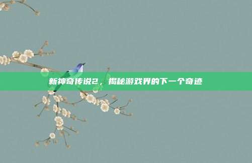 新神奇传说2,揭秘游戏界的下一个奇迹