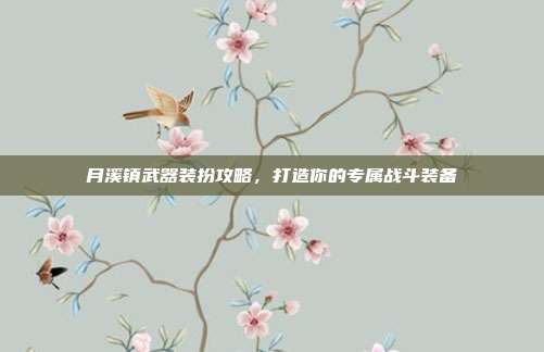 月溪镇武器装扮攻略,打造你的专属战斗装备