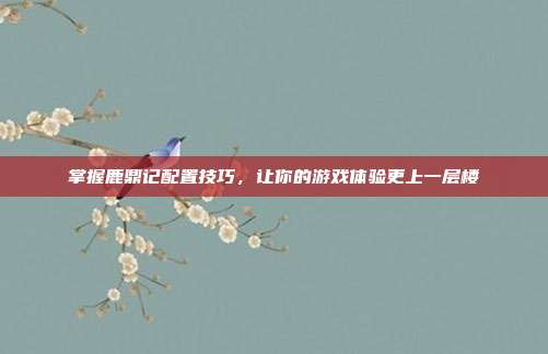 掌握鹿鼎记配置技巧,让你的游戏体验更上一层楼