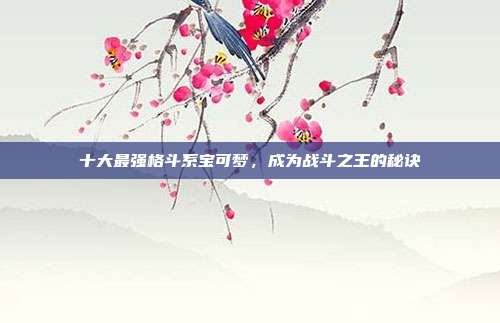 十大最强格斗系宝可梦，成为战斗之王的秘诀