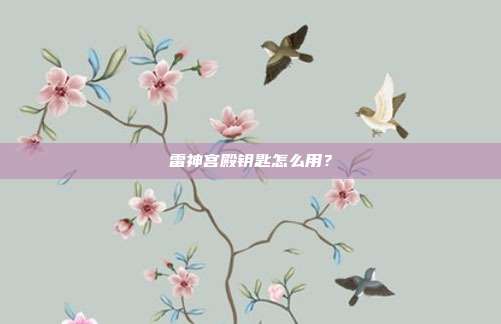 雷神宫殿钥匙怎么用？