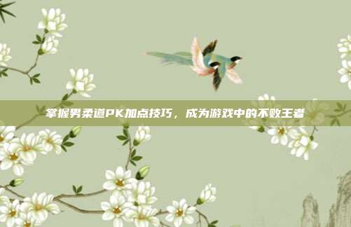掌握男柔道PK加点技巧,成为游戏中的不败王者