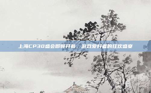上海CP30盛会即将开幕,游戏爱好者的狂欢盛宴